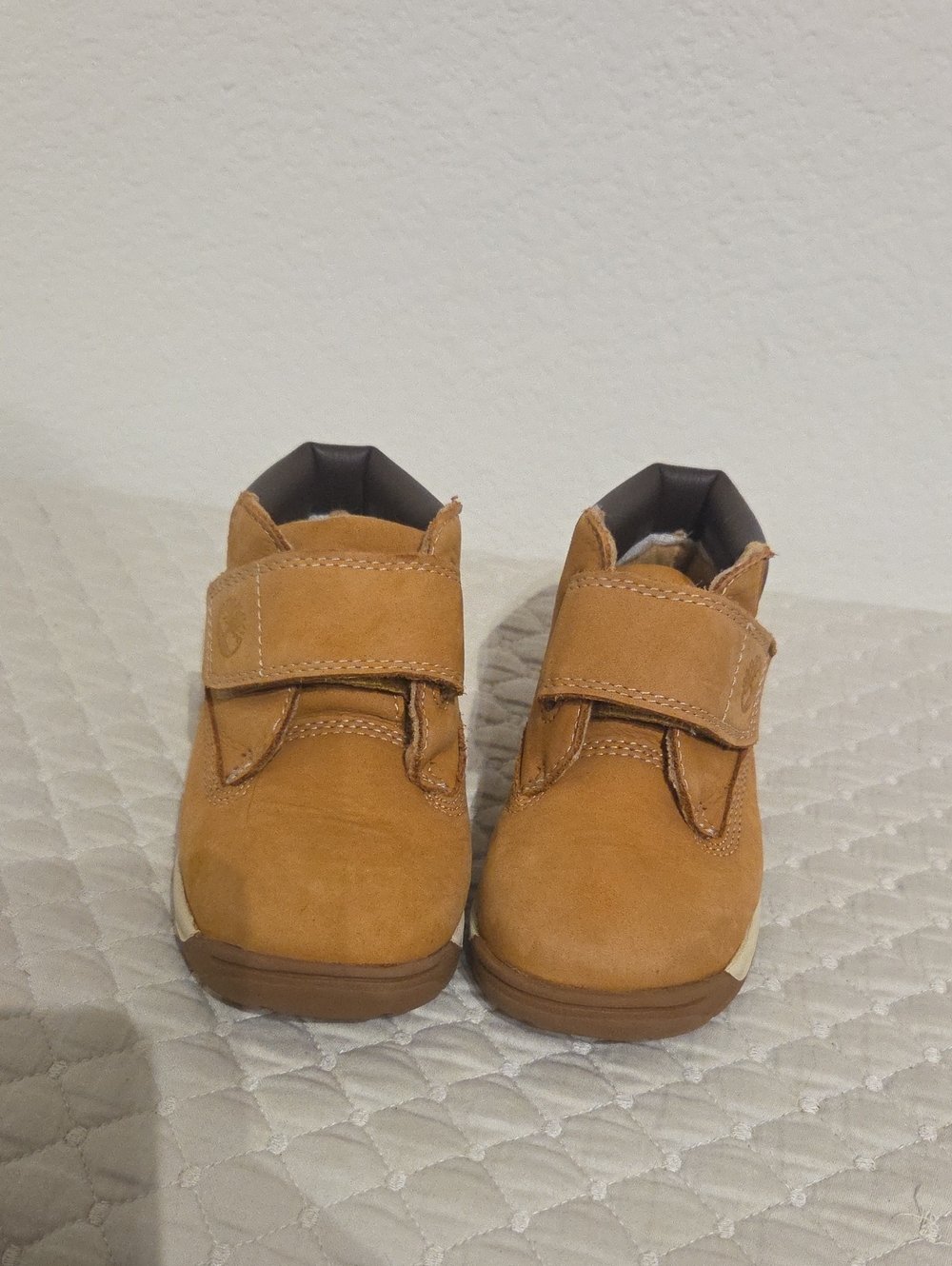 Timberland Kids Tan Velcro Boots